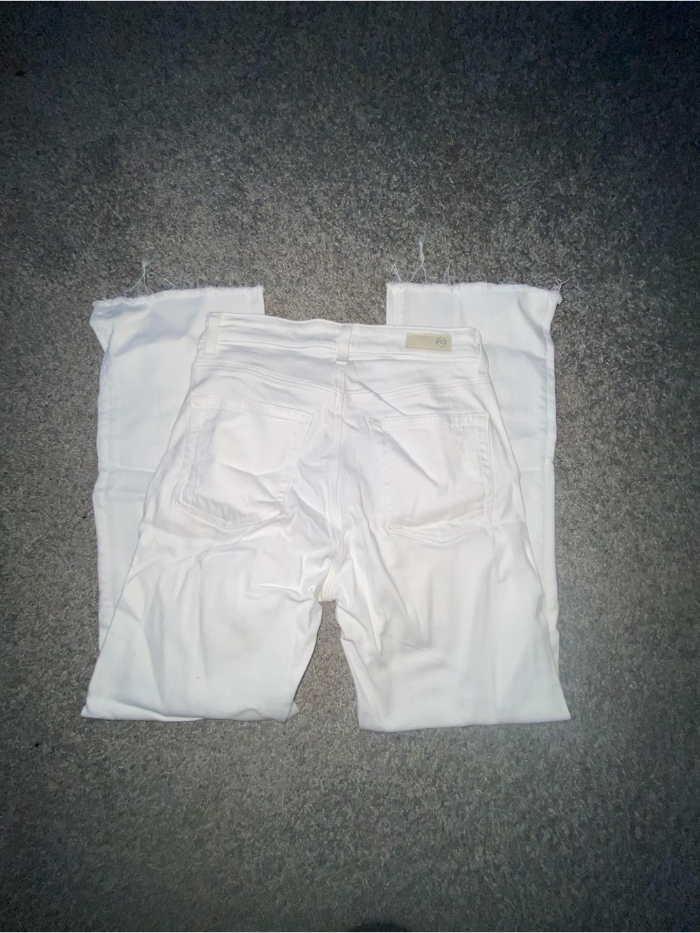 AG Adriano Goldschmied White Cropped Boot Cut Jeans - Picture 7 of 9
